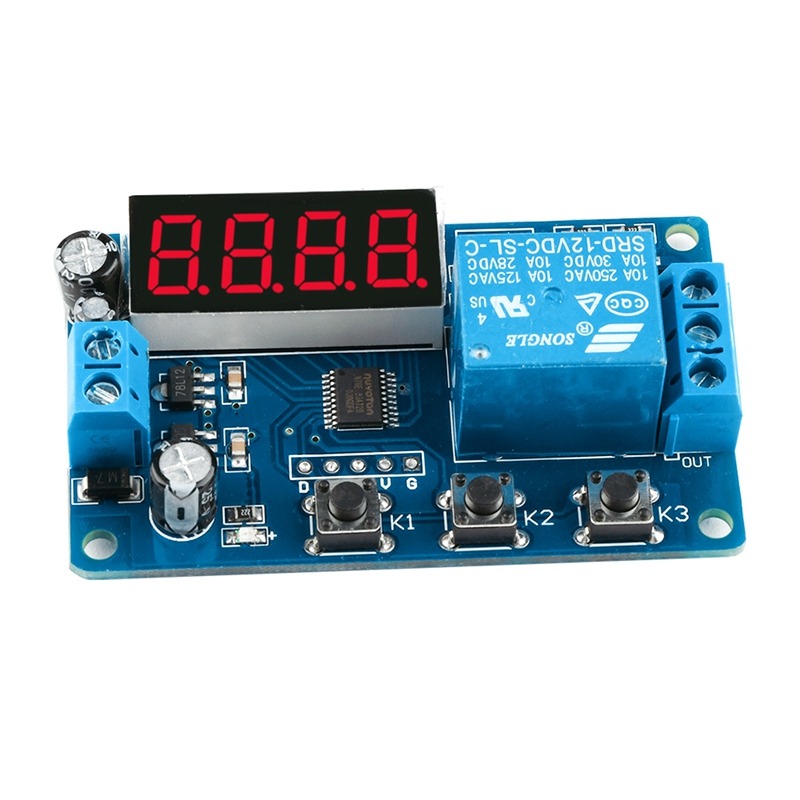 12V24V延時繼電器模塊導通斷電定時無限循環時間通電計時斷電記憶-細節圖2