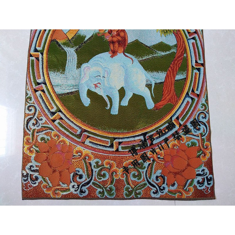 包郵 西藏尼泊爾刺繡唐卡畫像織錦絲綢繡 唐卡刺繡 吉祥四瑞-細節圖3