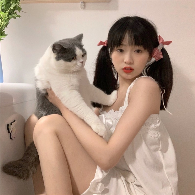 純欲風吊帶睡衣女ins甜美可愛學生蕾絲邊方領家居服兩件套裝春夏-細節圖2