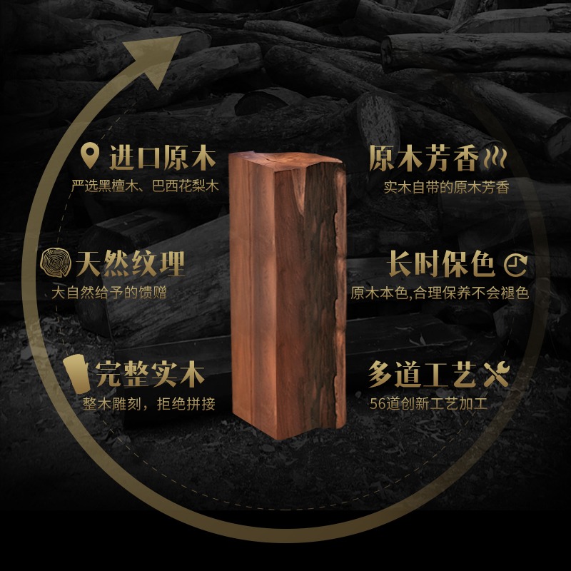 生肖豬擺件招財臥室客廳辦公室桌面實木雕刻可愛創意小裝飾工藝品-細節圖5
