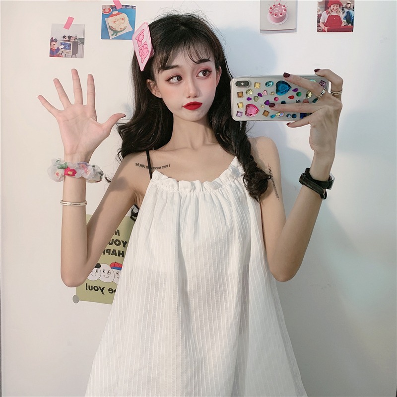 吊帶短褲睡衣女年夏季新款學生家居服可愛外穿純欲風兩件套裝-細節圖4