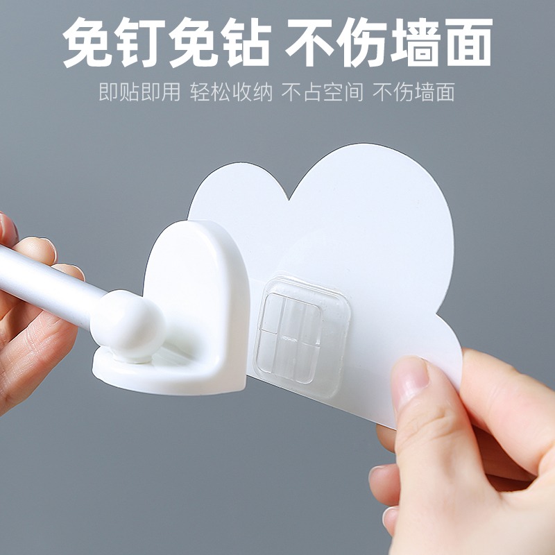 掛鉤強力粘膠墻壁壁掛衛生間衣服墻上衣架廁所浴室門後免打孔粘鉤-細節圖2