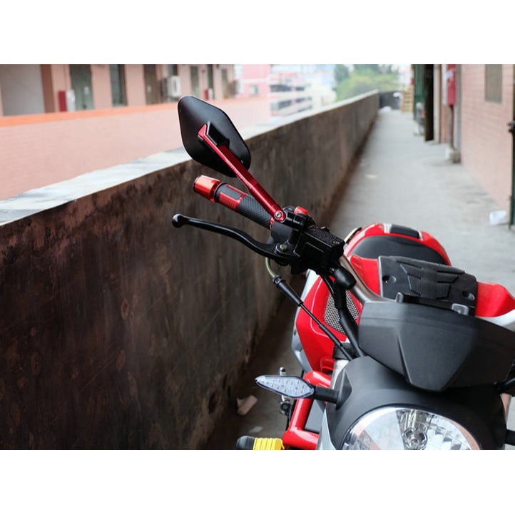 黃龍600 春風NK250 MSX125 小怪獸 摩托車改裝CNC後視鏡 反光鏡-細節圖3