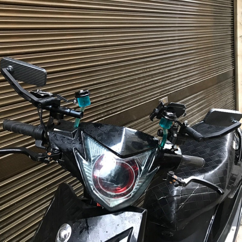 電動車/摩托車改裝碳纖後視鏡 機怪太子 小龜 小牛電摩黑色反光鏡-細節圖4
