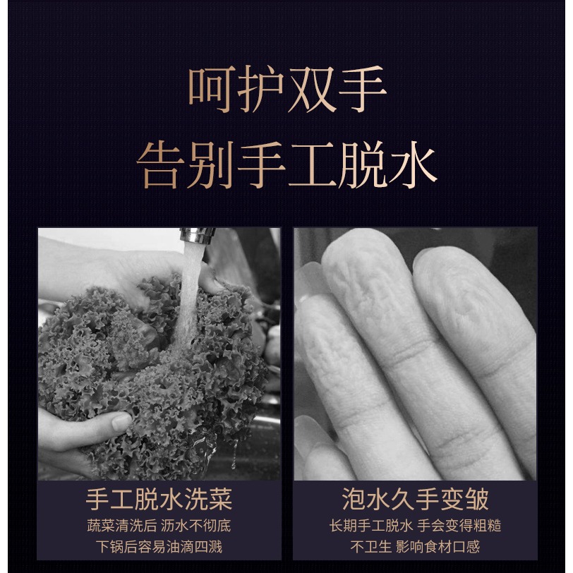 不銹鋼蔬菜沙拉水果手動脫水器甩幹機脫水籃甩菜器瀝水籃神器家用-細節圖7