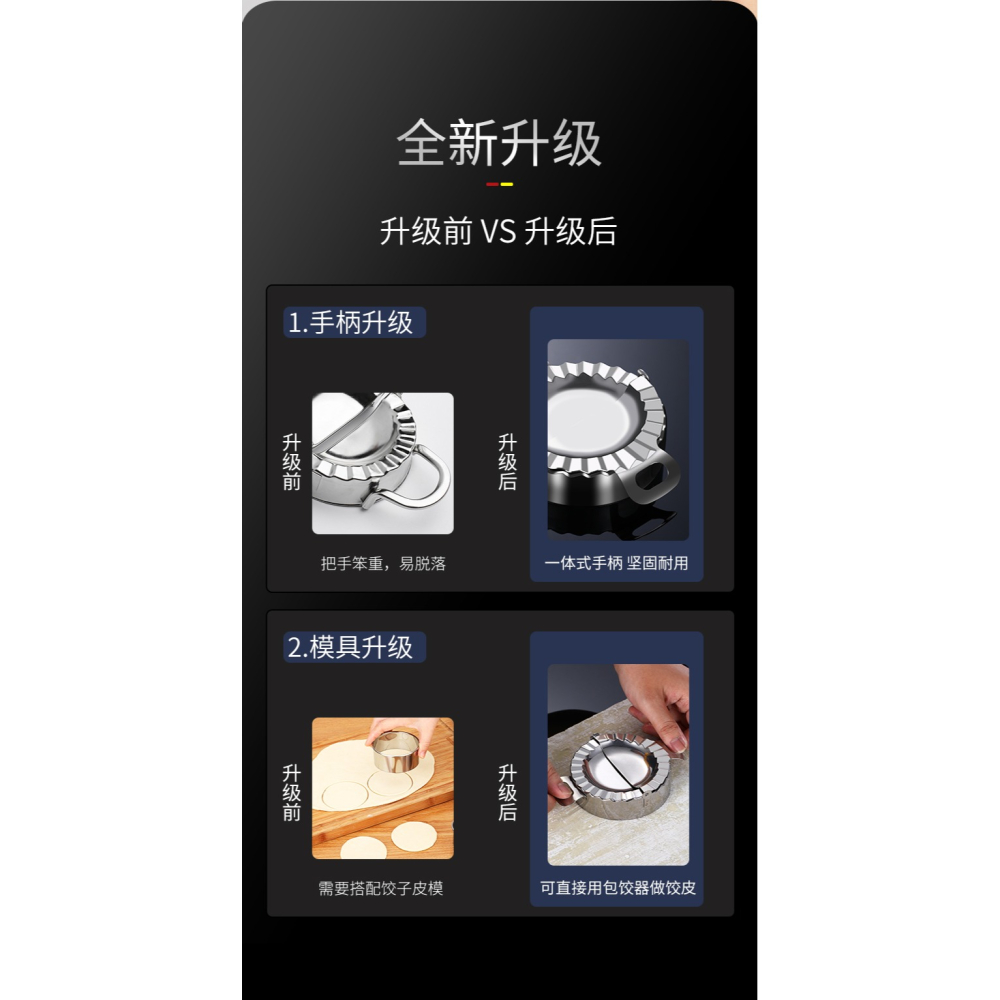 德國包餃子神器捏餃子模具家用包水餃工具壓餃子皮模具花型餃子器-細節圖9