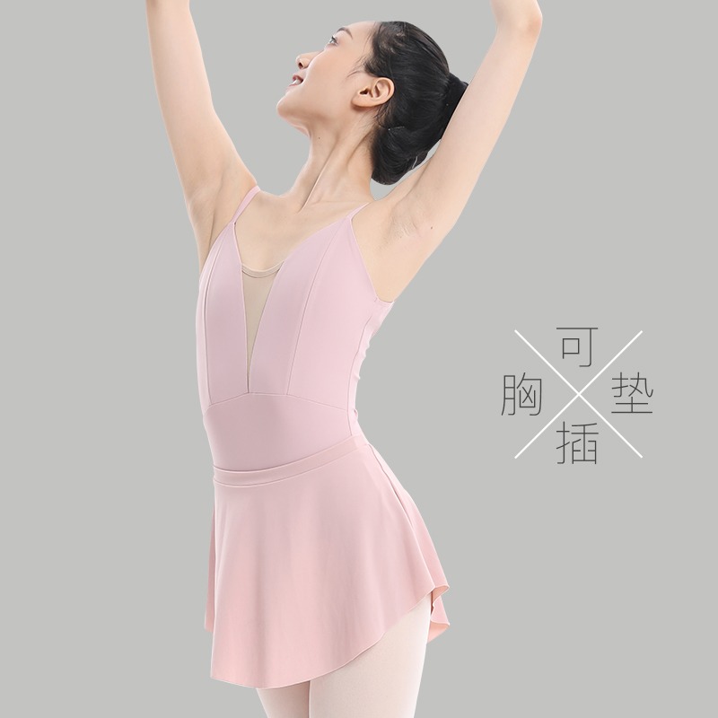 芭蕾舞練功服吊帶形體教師連體古典上衣成人藝考女瑜伽舞蹈體操服-細節圖2