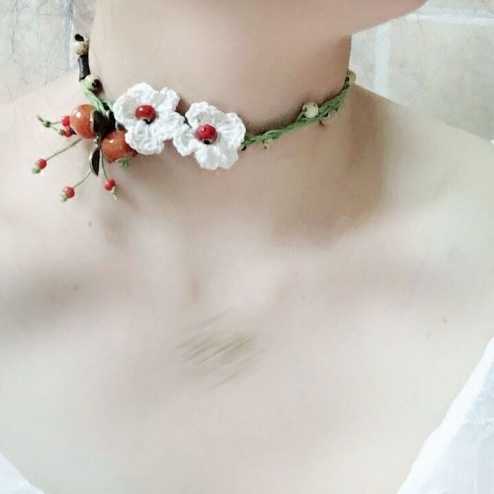 柑橘梔子花掛件柑橘梔子花飾品柑橘梔子花鑰匙扣小清新甜美文藝-細節圖4