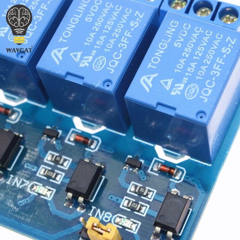 8路繼電器模塊 5V 帶光耦隔離支持AVR/51/PIC 單片機 PLC繼電器-細節圖2