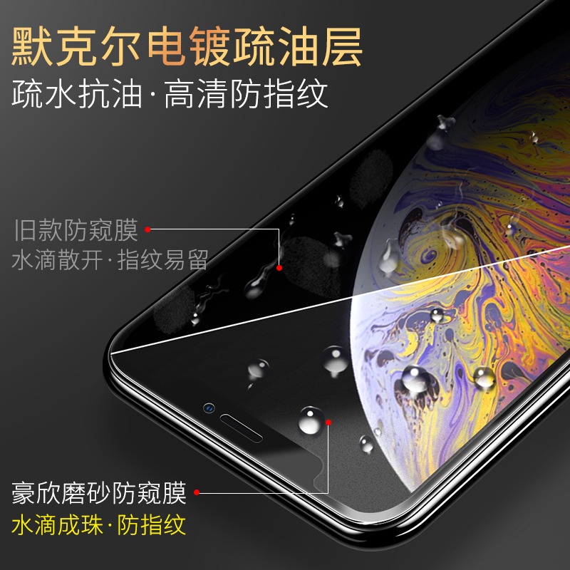 iphone11磨砂鋼化膜蘋果XR全屏xs防窺膜12promax遊戲防指紋78plus-細節圖4