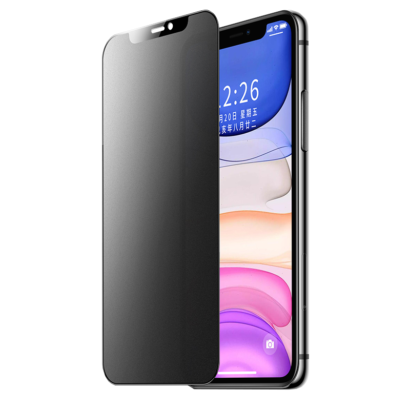 適用iphone11磨砂鋼化膜蘋果XR防偷窺全屏12promax防指紋7/8p遊戲-細節圖5