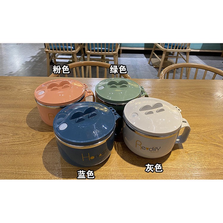 不銹鋼泡麪碗學生宿舍泡麪神器大號飯碗方便麪碗食堂寢室帶蓋飯盒-細節圖5