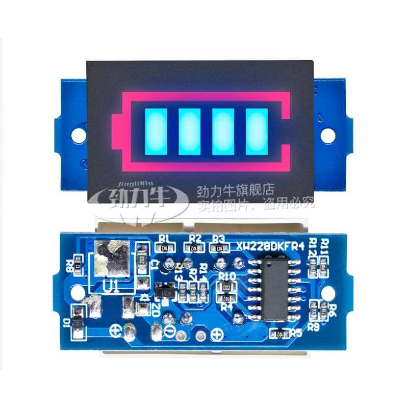 1/2/3/4/6/7串3.7V12V25V鋰電池電量顯示器18650三元電池組指示燈-細節圖2
