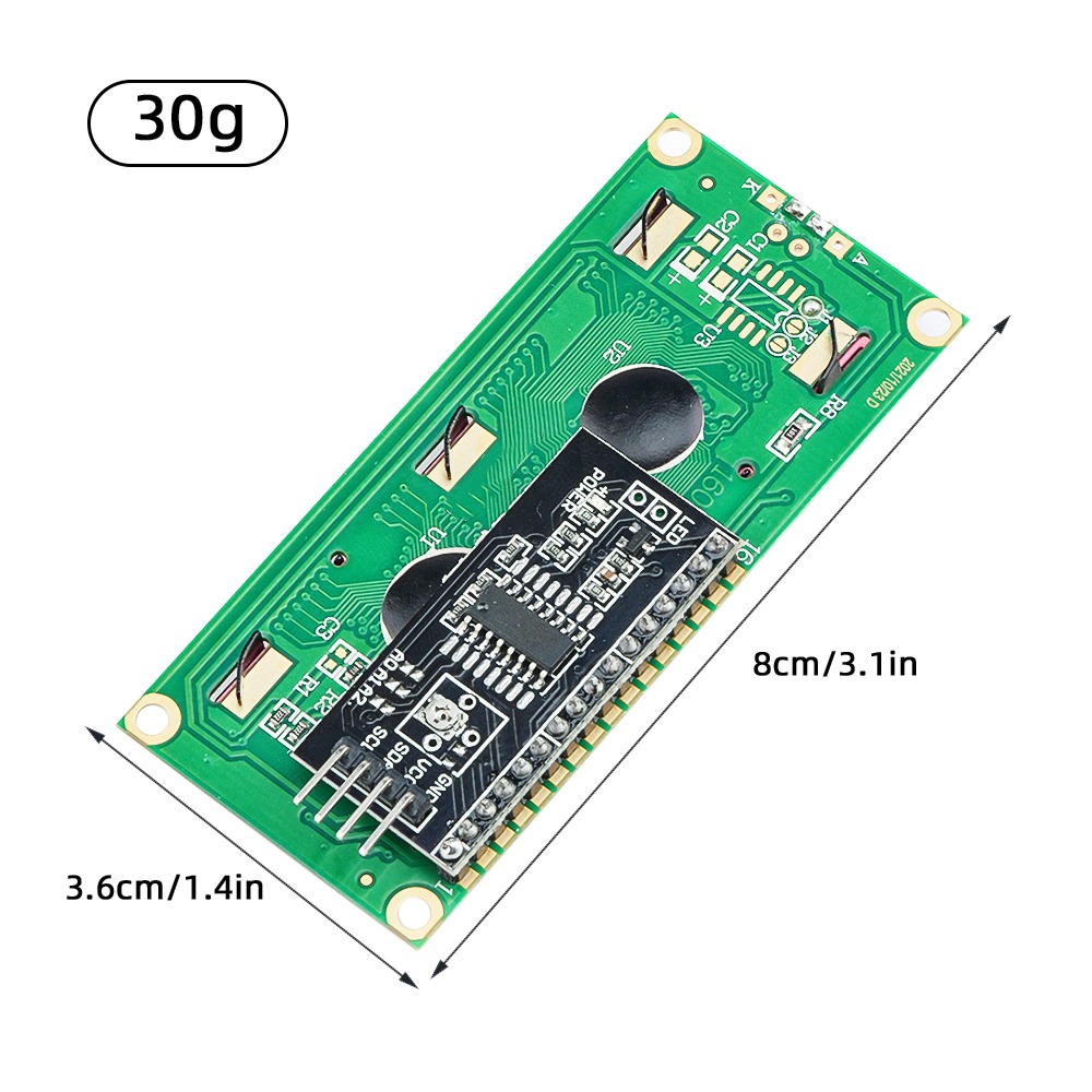 LCD1602液晶屏模塊帶轉接板 IIC/I2C 高分辨率 高清液晶顯示板5V-細節圖6