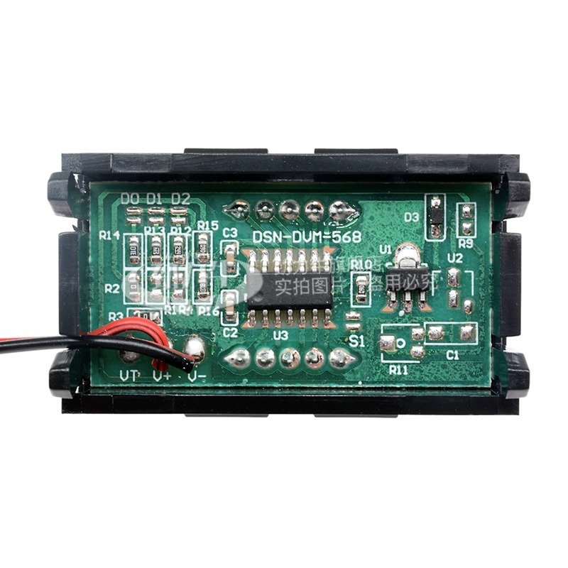 LED數碼管兩線電壓表5V12V直流數顯表數字電壓表頭指示顯示器元件-細節圖3