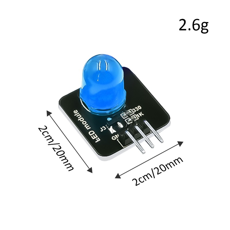 LED燈傳感器發光二極管指示燈10mm電子發光模塊3.3-5V紅白黃綠藍-細節圖4