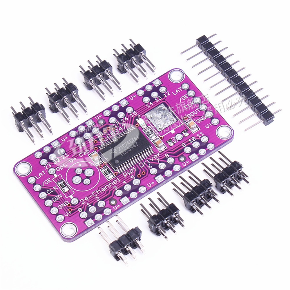 勁力牛 TLC5947 12bits PWM 脈寬調制 24路輸出通道 LED驅動模塊-細節圖2