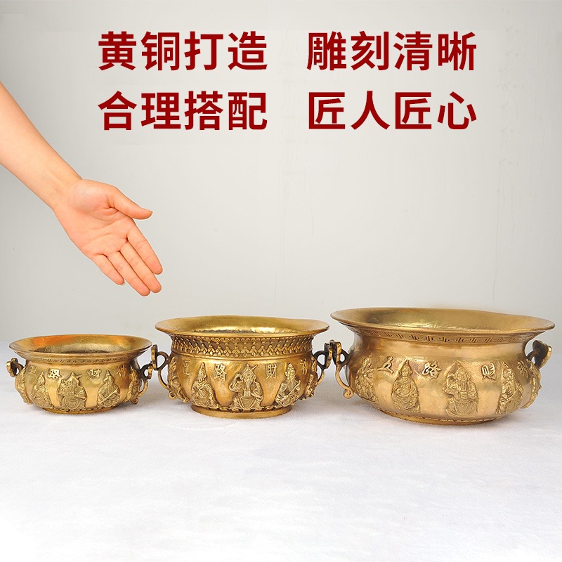 五路純銅聚寶盆擺件金元寶工藝品擺設開業禮品-細節圖3