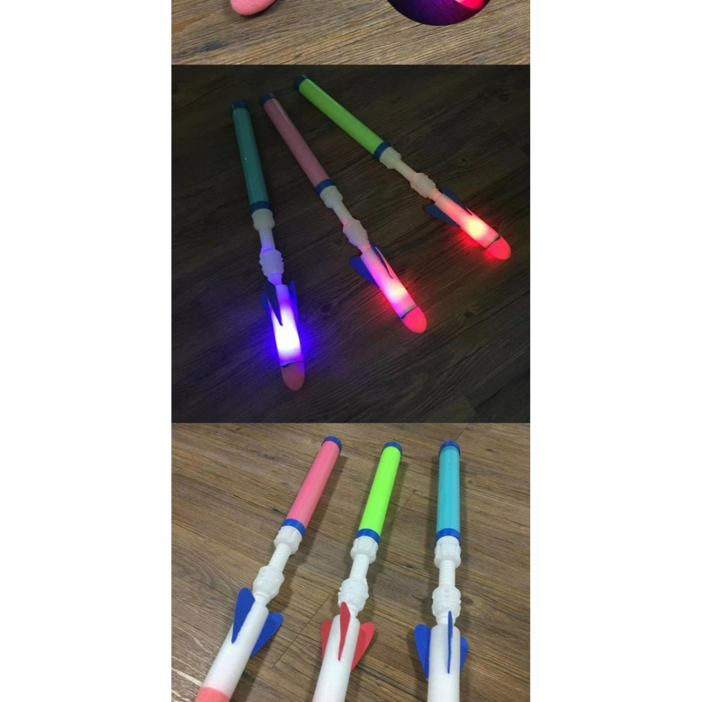 61CM發聲帶燈光火箭炮玩具泡沫航空模型發光沖天炮可發射兒童戶外-細節圖9