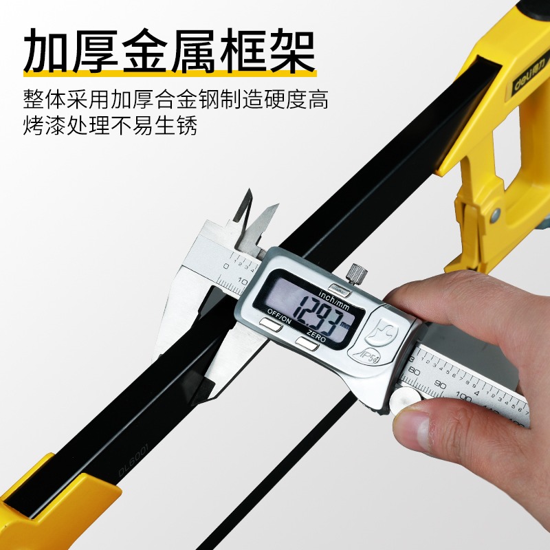 得力鋼鋸手用小型手工金屬切割鋸弓鋼鋸架家用木工小手動手持鋸子-細節圖4