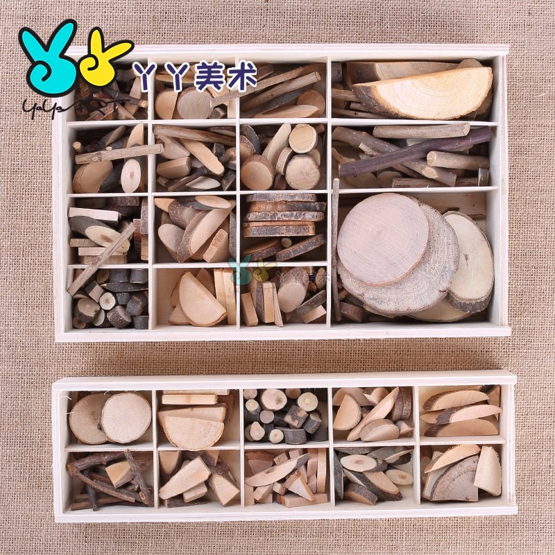 幼兒園DIY小木片幹樹枝低結構材料區域活動手工坊美勞美工區木質-細節圖3