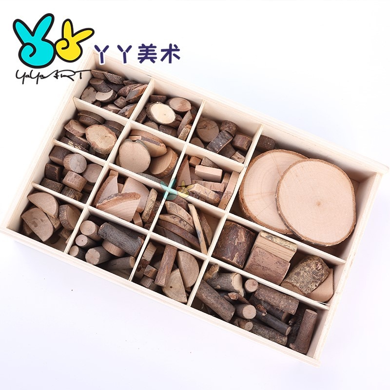 幼兒園DIY小木片幹樹枝低結構材料區域活動手工坊美勞美工區木質-細節圖5