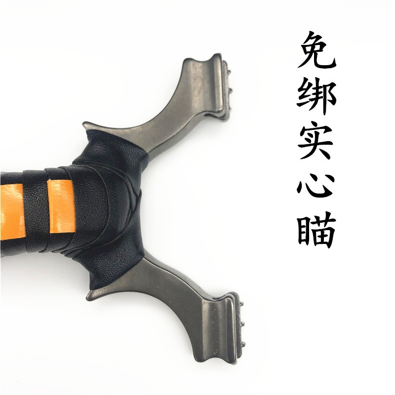 霸王龍免綁扁皮彈弓加瞄點精準不銹鋼鎖喉弓戶外競技彈弓-細節圖3