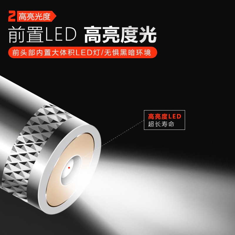 LED燈8LB強磁性撿拾器 伸縮撿拾器不銹鋼磁性工具-細節圖3