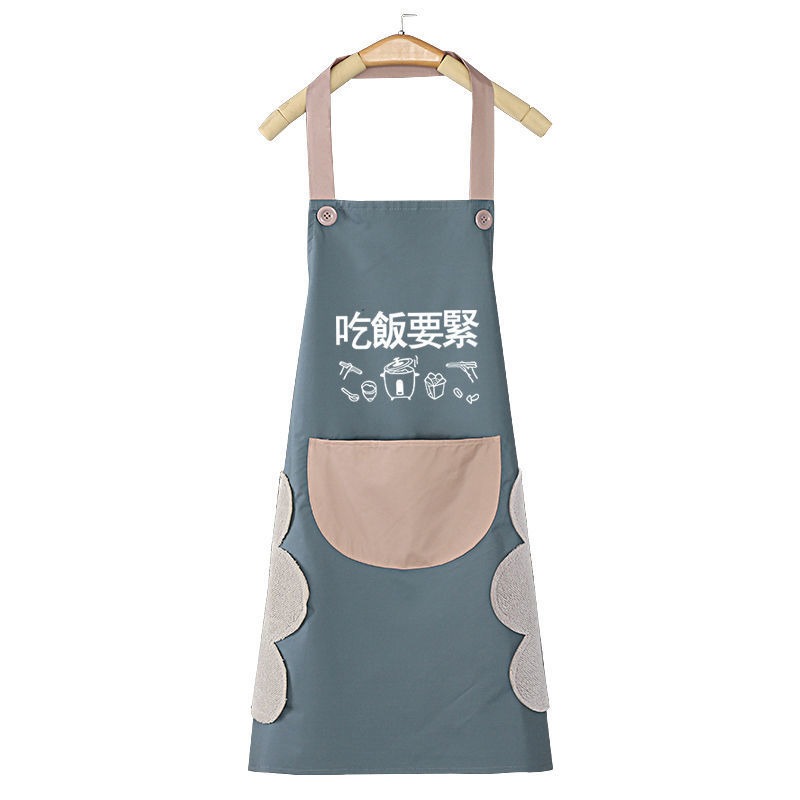 廚房用的圍巾做飯家用韓版圍裙防水防油成人男女個性情侶2022新款-細節圖5