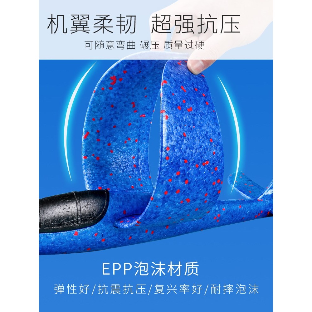 手拋泡沫飛機模型滑翔機親子戶外網紅拼裝迴旋耐摔紙飛機兒童玩具-細節圖2