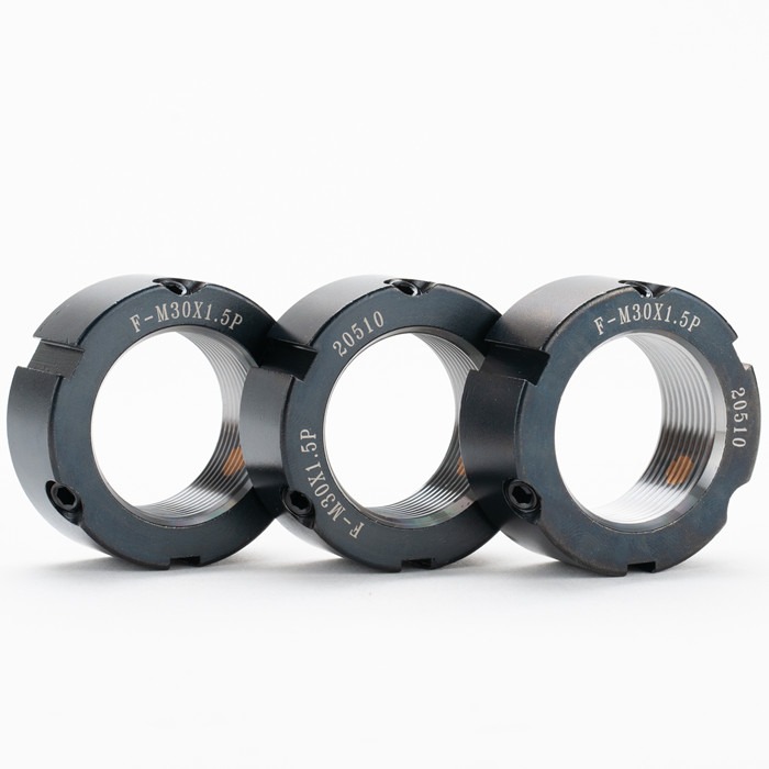 鎖緊螺母F-M80*1.5/2.0機牀主軸鎖母絲桿防松並帽F型牙腹鎖定螺帽-細節圖2