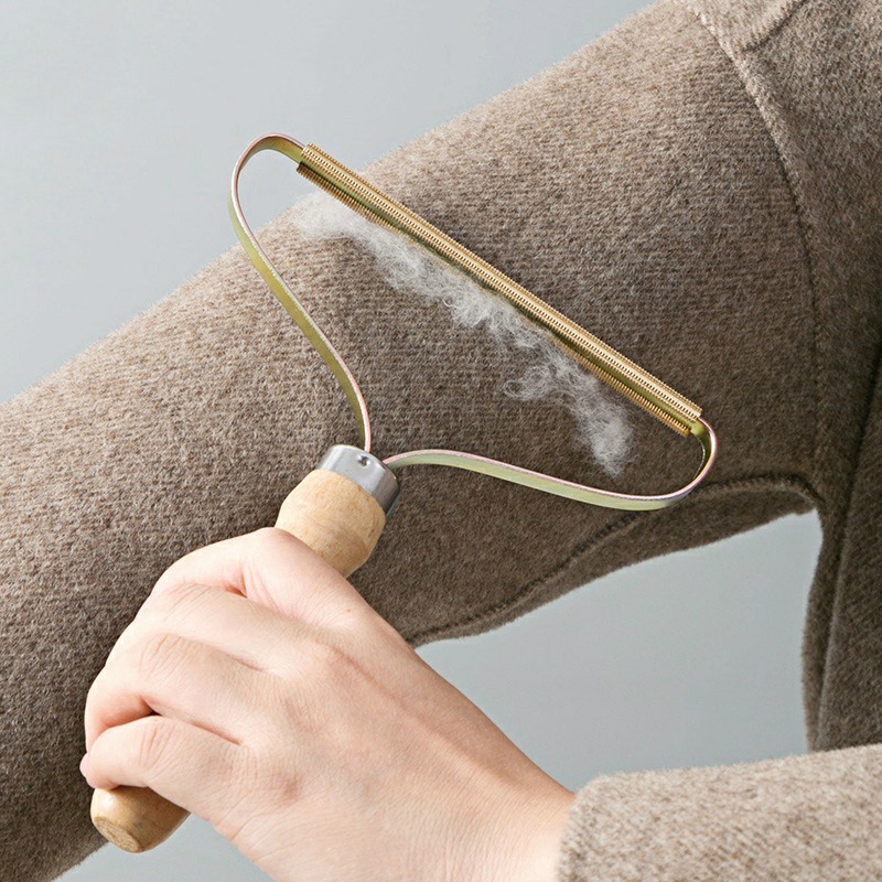 。銅製衣服刮毛器去球器羊毛毛呢大衣面料整理工具剃毛除毛器-細節圖3