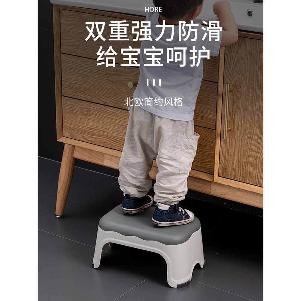 塑料小凳子家用可疊放輕奢兒童板凳創意可愛浴室洗澡矮凳寶寶方凳-細節圖3
