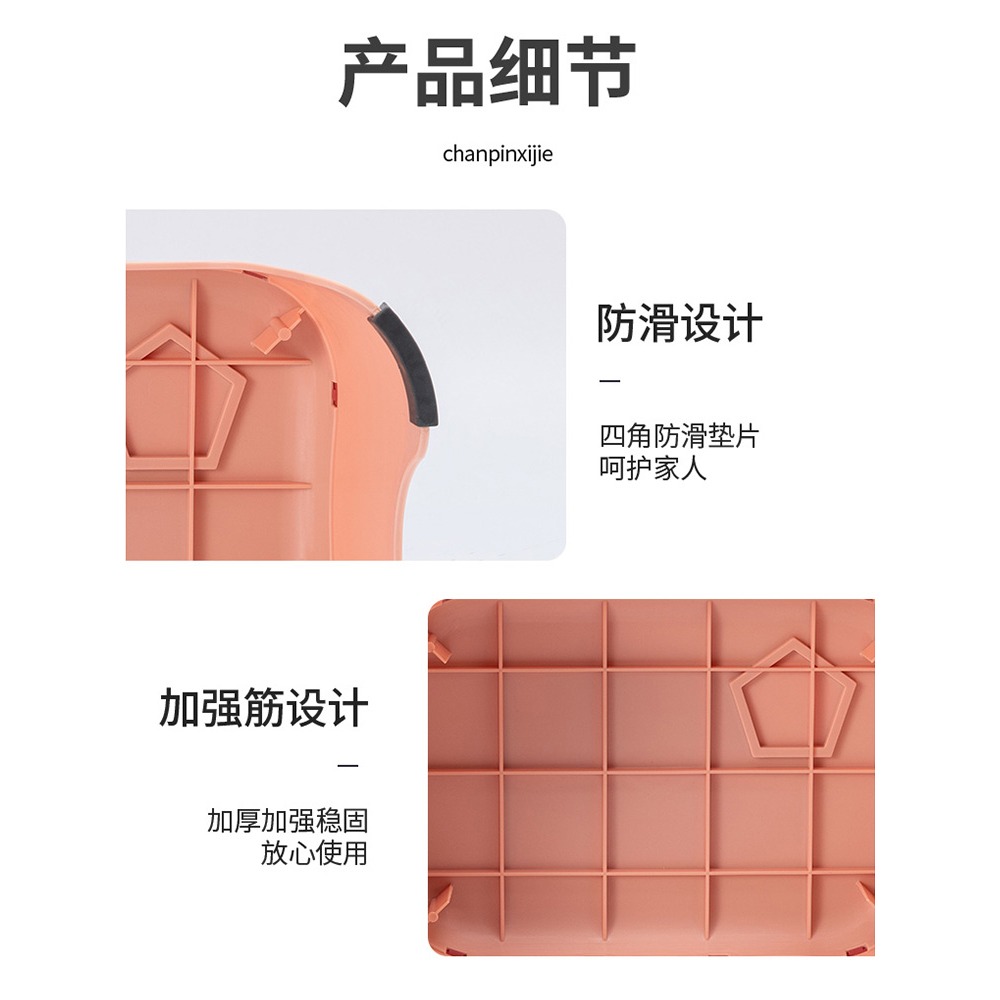 塑料小凳子家用可疊放輕奢兒童板凳創意可愛浴室洗澡矮凳寶寶方凳-細節圖5
