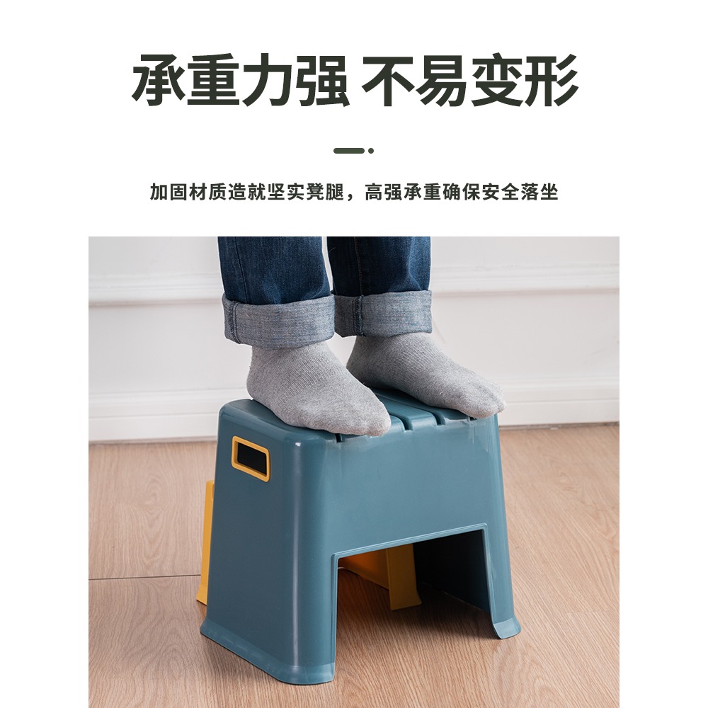 塑料小凳子家用板凳加厚矮凳衛生間客廳茶幾換鞋方凳浴室洗澡登子-細節圖4