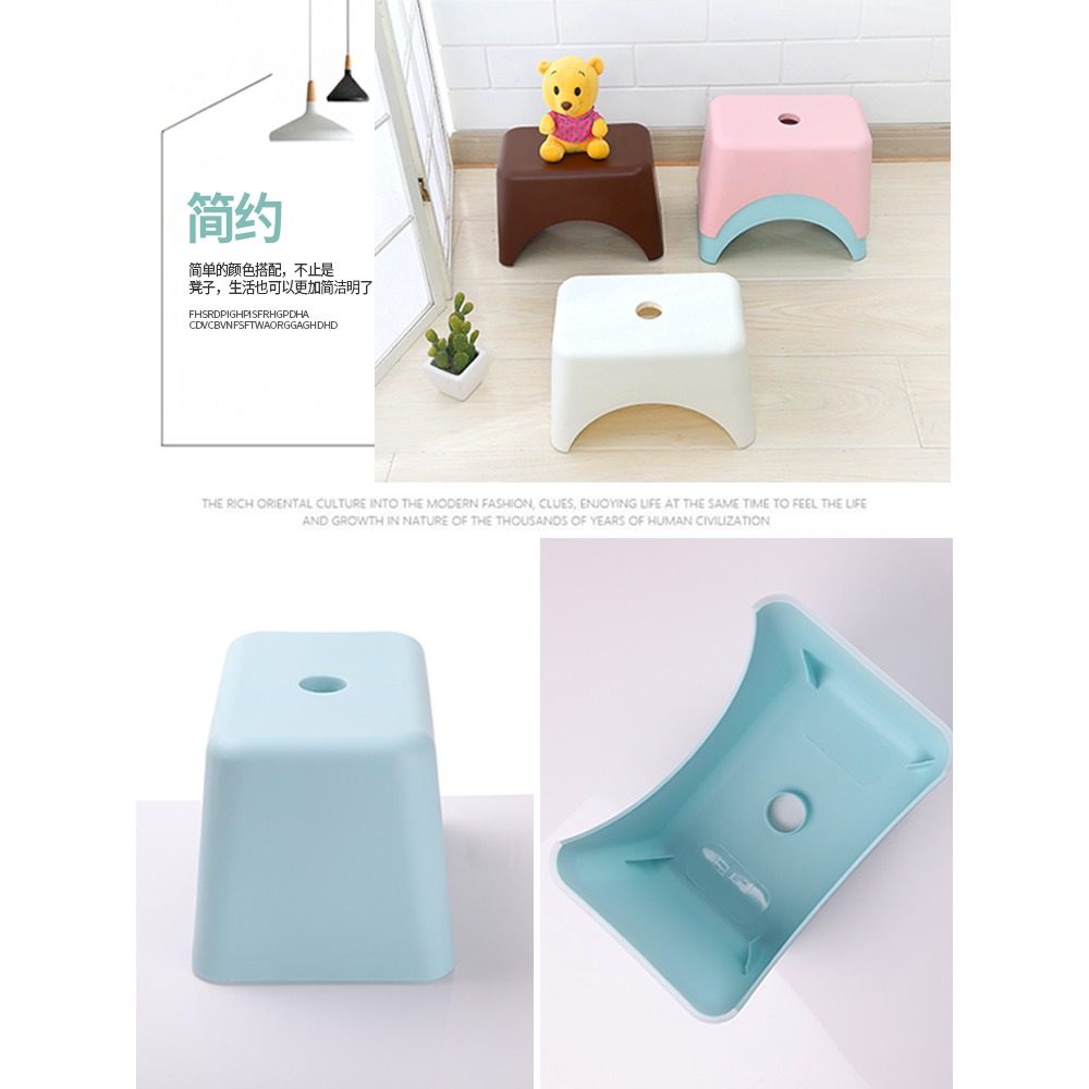 塑料兒童小凳子北歐卡通換鞋板凳矮家用寶寶防滑膠凳加厚成人方凳-細節圖5