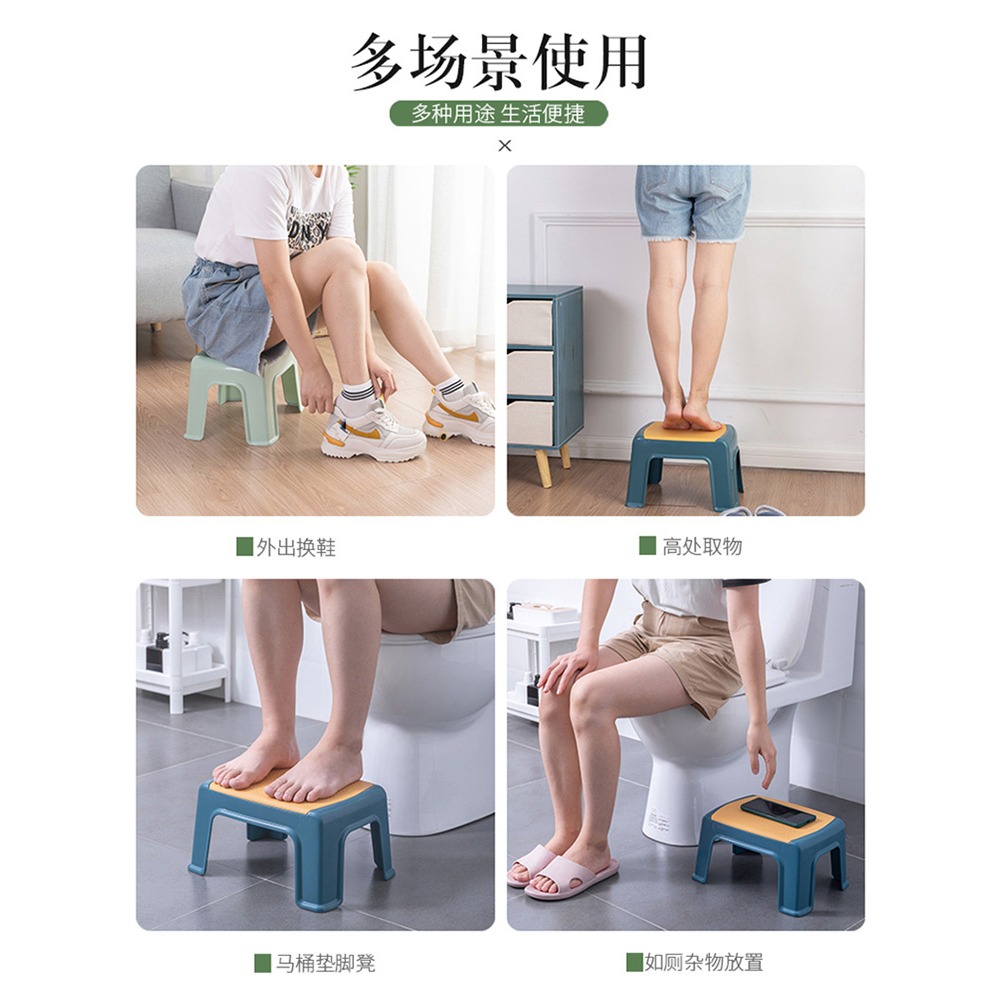 塑料小凳子家用加厚兒童板凳寶寶矮凳創意腳踏客廳防滑洗澡浴室凳-細節圖4
