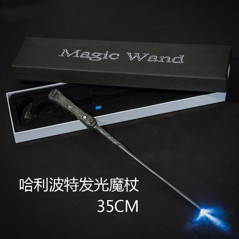 哈利波特魔杖周邊可施咒正版魔法棒發光感應權杖木質環球影城互動-細節圖4