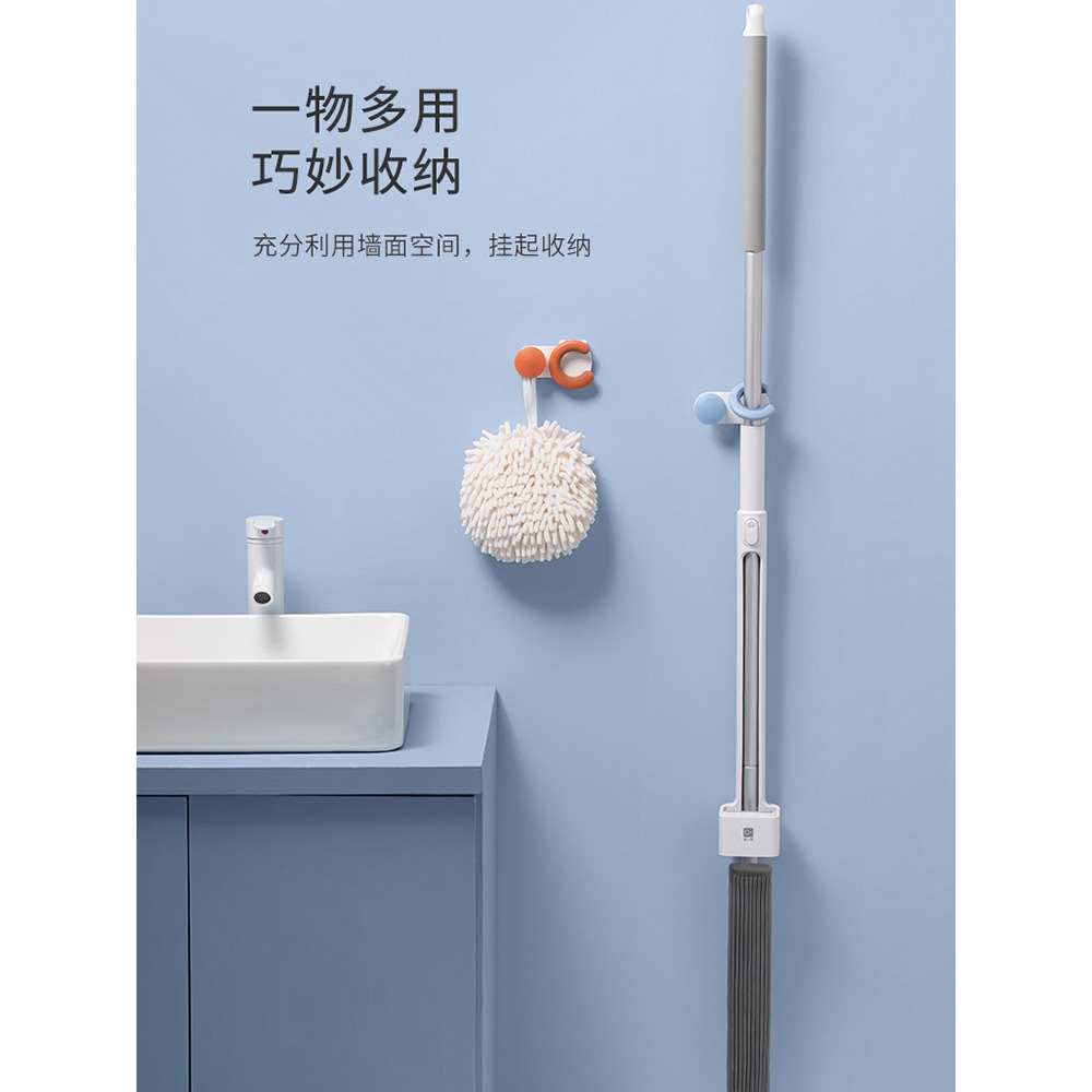 拖把掛鉤掛架免打孔壁掛衛生間拖布收納架粘膠強力固定卡扣掃把夾-細節圖2