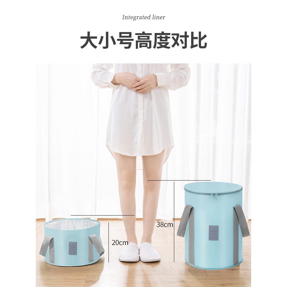 可折疊泡腳桶深桶過小腿家用便攜式足浴神器洗腳盆燻蒸宿舍泡腳袋-細節圖3