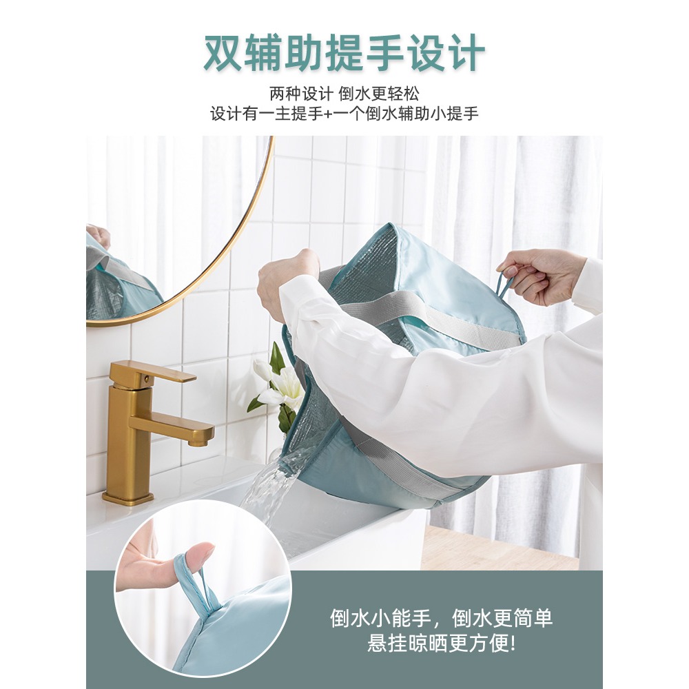 可折疊泡腳桶過小腿加高過膝家用保溫洗腳袋高深足浴桶盆便攜宿舍-細節圖3