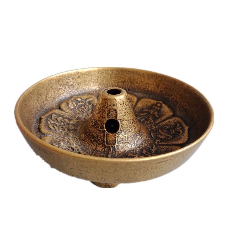 仿古黃銅八寶油燈純銅老式油燈盞七星油燈家用佛堂供奉用品擺件-細節圖5