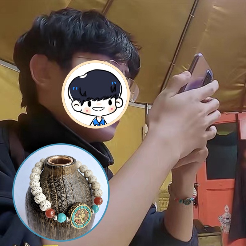 劉昊然同款手鏈星月菩提手串男女單圈象神圖騰情侶款恰好是少年-細節圖2