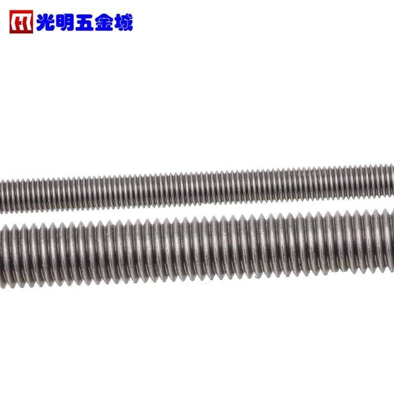304不銹鋼全牙螺桿絲桿牙條螺絲釘加工定製M3/M4/M5/M6M8M10M12-細節圖5