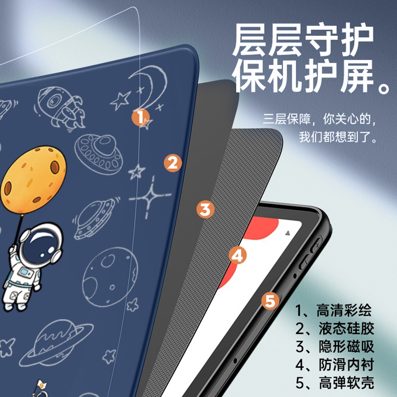 適用於2021新ipad保護殼10.2三折電腦7蘋果8九3pad22018保護套2020款air4平板9代mini5迷你-細節圖3