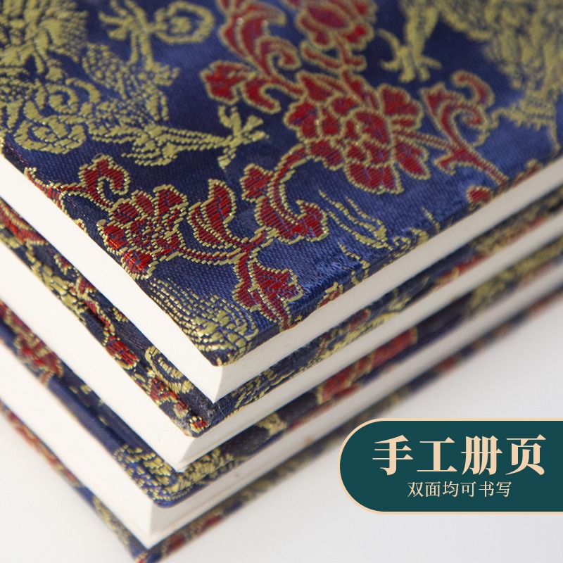 彌墨宣紙冊頁本國畫書法冊頁宣紙本手工空白書法紙半生半熟仿古色雙層加厚冊頁生宣冊頁12折24頁國畫書法專用-細節圖4