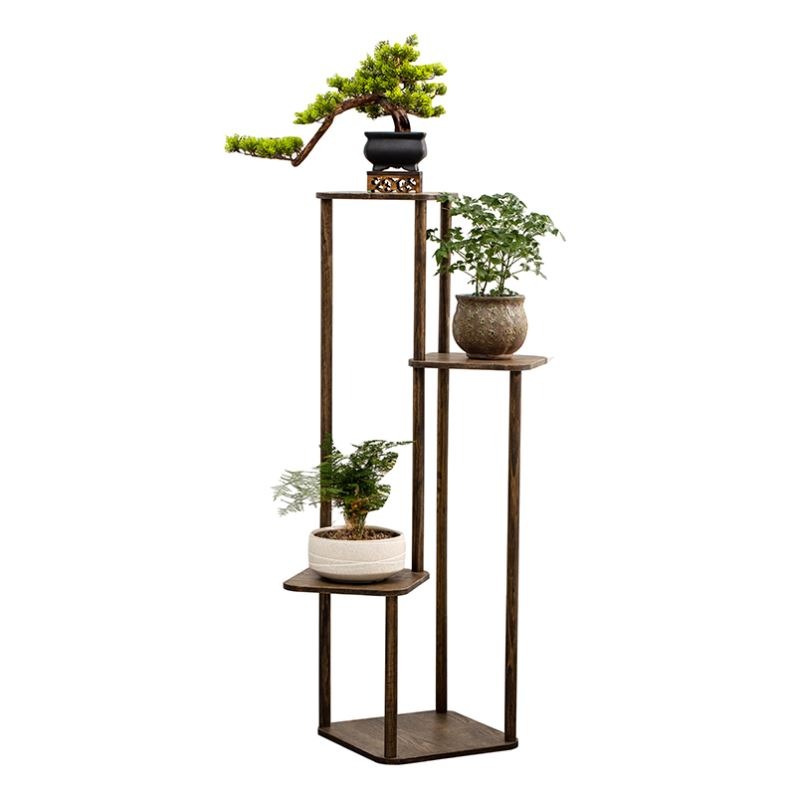 木製客廳高級花架電視機旁邊裝飾品擺件高款中式仿古楠竹雕花花臺-細節圖5