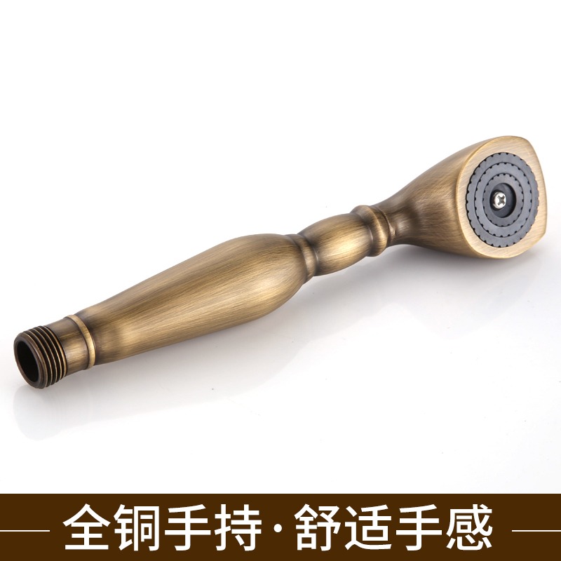 歐式復古浴室花灑噴頭軟管衛生間洗澡淋浴手持蓮蓬頭仿古配件通用-細節圖2