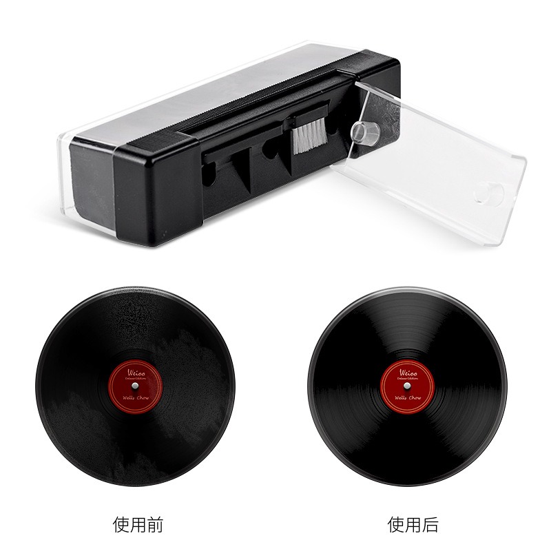 工廠仿古留聲機清潔刷黑膠唱片刷LP復古唱片機清潔套裝-細節圖4