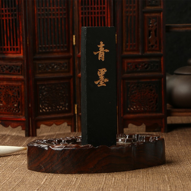 松煙墨條墨錠二兩青墨 文房四寶書法繪畫研磨硯臺手工胡開文徽墨-細節圖2